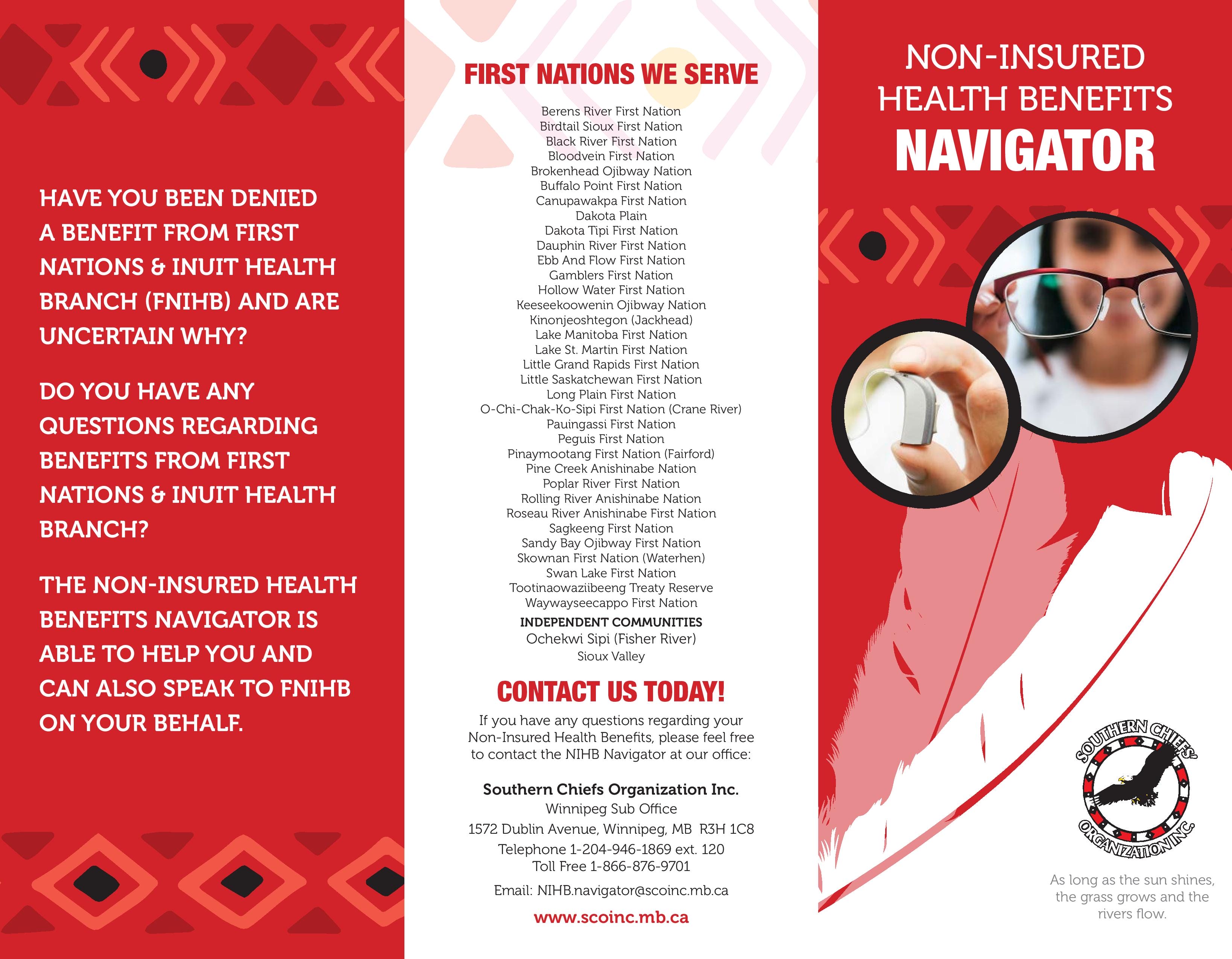  Non Insured Health Benefits Navigator Southern Chiefs Organization Inc 