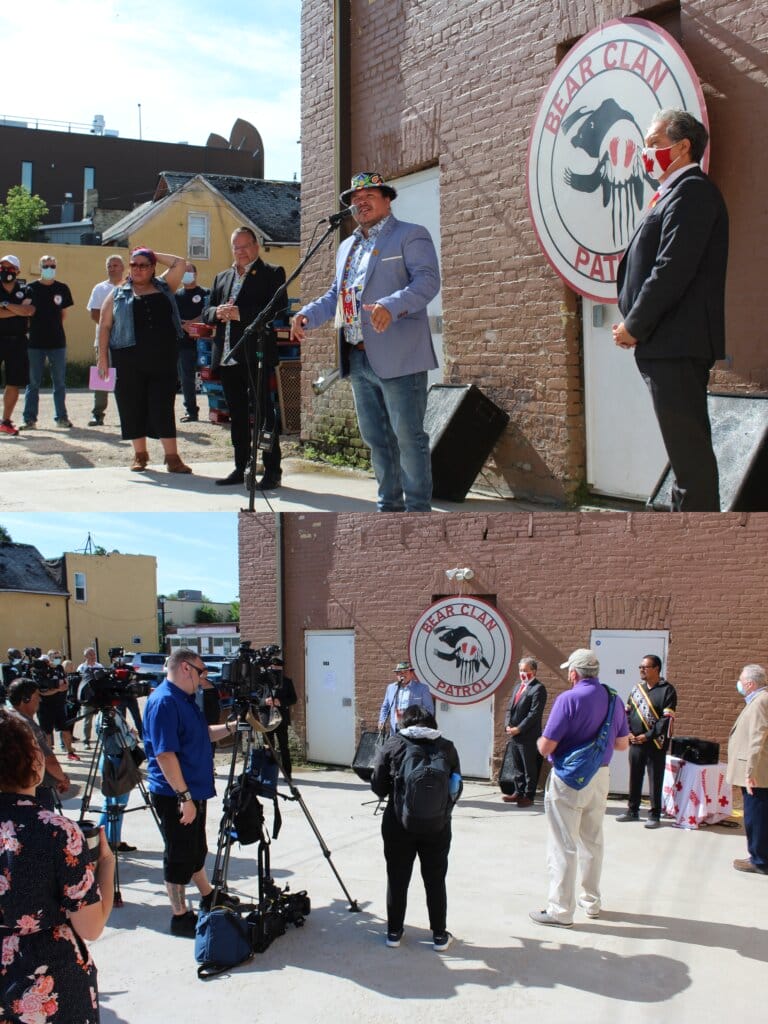 Grand Chief Jerry Daniels speaking at event