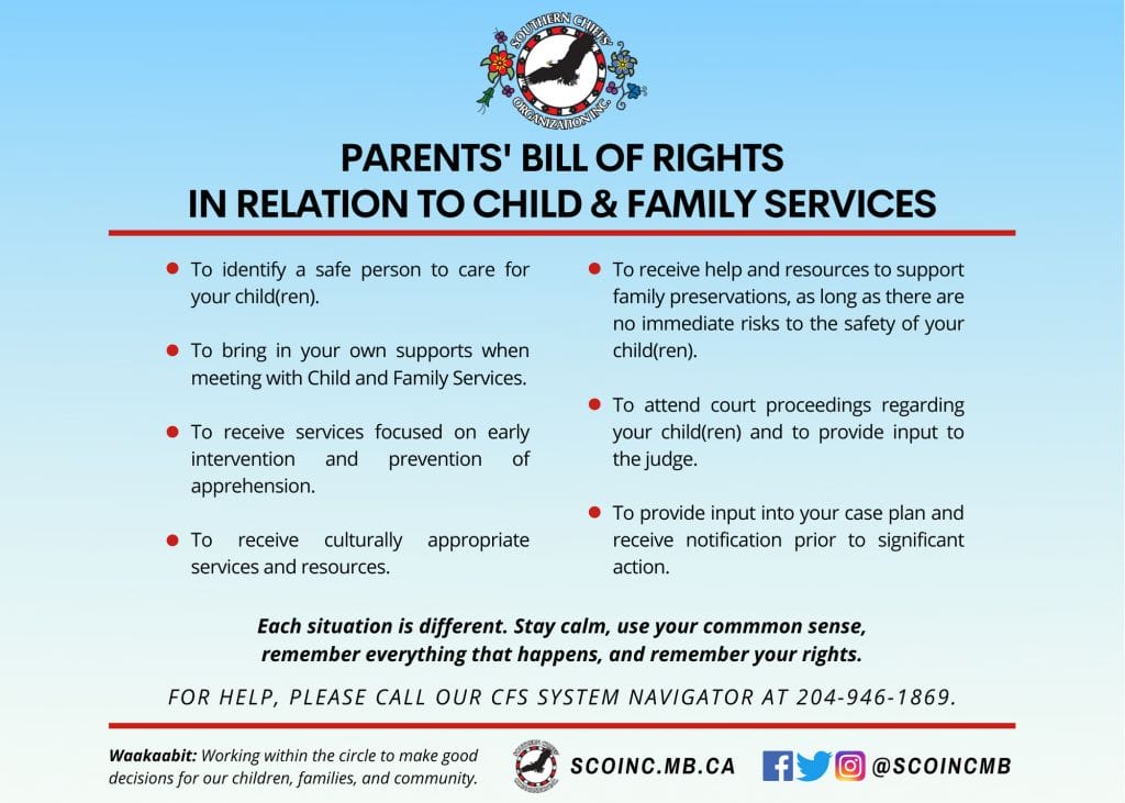 SCO CFS Bill of Rights infographic