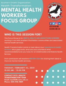 Mental Health Workers focus group poster