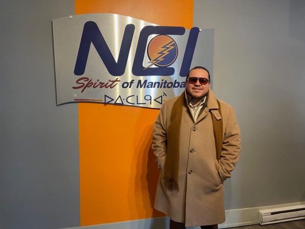 Grand Chief Daniels at NCI's radio studio